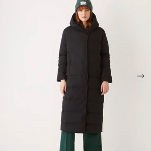The Highland Long Puffer Coat in Black
